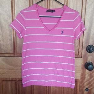 Polo by Ralph Lauren  V Neck striped tee shirt
